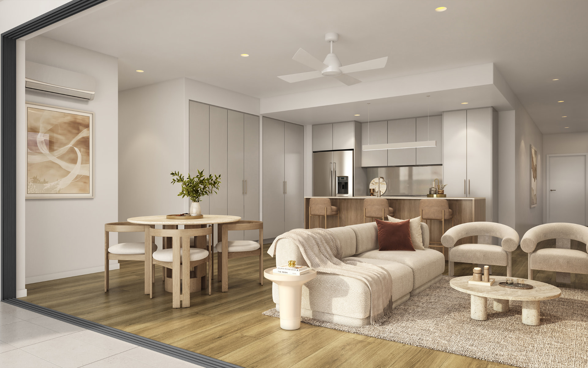 Lorimer open-plan kitchen, dining and living area